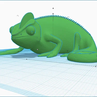 Mô hình tắc kè hoa (Crested Chameleon) chi tiết sắc nét để in 3D