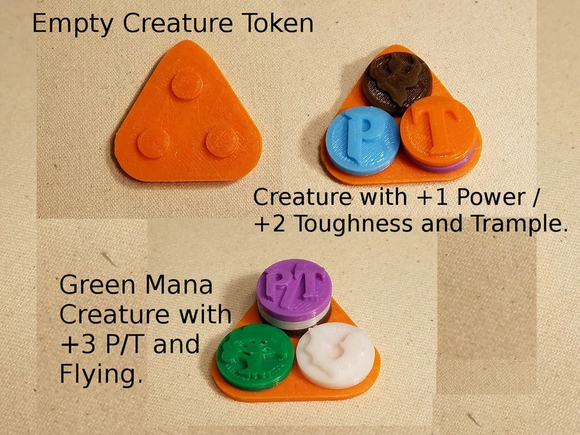 Token sinh vật cơ bản MtG giữ 3 counter (Magic: The Gathering) #MtGCounters - Image 1