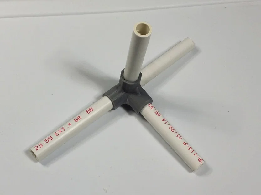 Khớp nối 4-Way Elbow ống PVC 1/2" #HalfInchPVCFittings (Update 2015-07-03) - Image 1