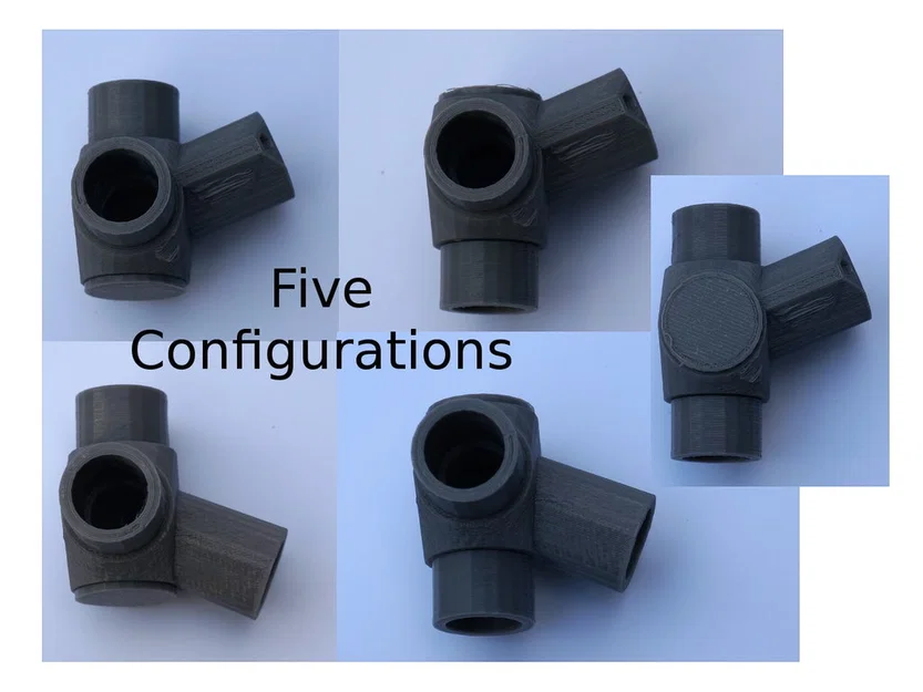 Co 3 ngã 22.5° & 45° reconfigurable cho ống PVC 1/2" (UPDATE 2015-07-03) - Image 1