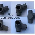 Co 3 ngã 22.5° & 45° reconfigurable cho ống PVC 1/2" (UPDATE 2015-07-03) - Thumbnail 1