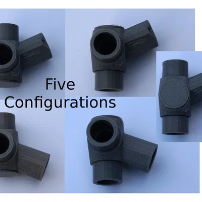 Co 3 ngã 22.5° & 45° reconfigurable cho ống PVC 1/2" (UPDATE 2015-07-03)