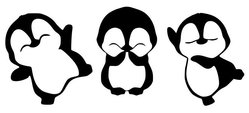 Bộ tranh treo tường hình chim cánh cụt siêu đáng yêu (Penguins Wall Art) - Image 1