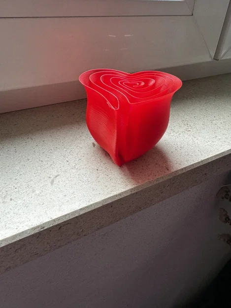 Mẫu in 3D Bông hồng trái tim Valentine (San Valentine Rose) tuyệt đẹp - Image 1