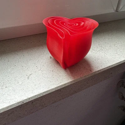 Mẫu in 3D Bông hồng trái tim Valentine (San Valentine Rose) tuyệt đẹp