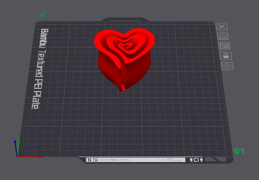 Mẫu in 3D Bông hồng trái tim Valentine (San Valentine Rose) tuyệt đẹp - Image 2