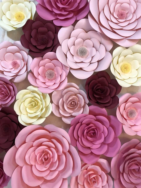 Mẫu Khuôn Hoa Hồng Giấy (Paper Rose Template) - Image 8