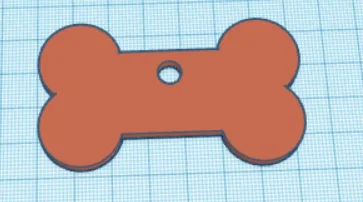 Mẫu thẻ tên hình xương 3D xinh xắn cho thú cưng - Image 1