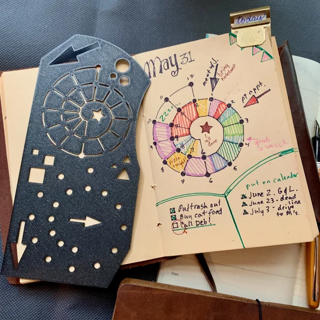 Template Spiral Time Tracker cho bullet journal, planner, v.v. - Image 2