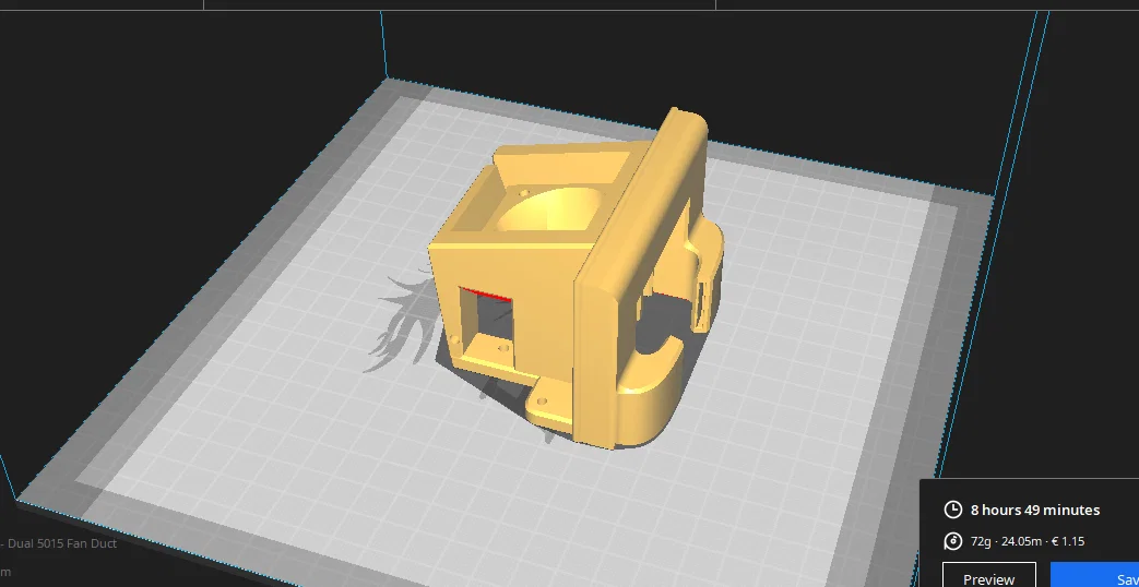 Ender 3 | Ống gió quạt đôi 5015 (Dual 5015 Fan Duct) - Image 9