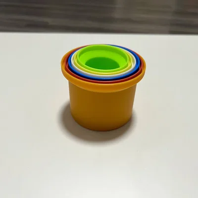 Bộ cốc xếp chồng 3D (Stackable Bath Cups) vui nhộn cho bé