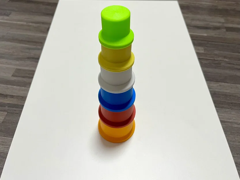 Bộ cốc xếp chồng 3D (Stackable Bath Cups) vui nhộn cho bé - Image 3