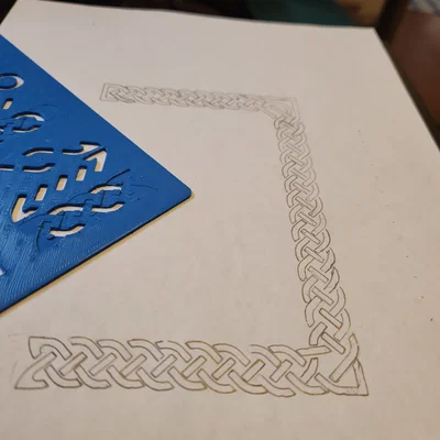 Template vẽ viền knotwork Celtic 4 sợi (4 strand)
