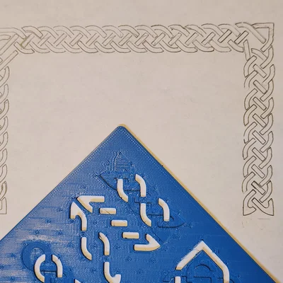 Template vẽ viền knotwork Celtic 4 sợi (4 strand)