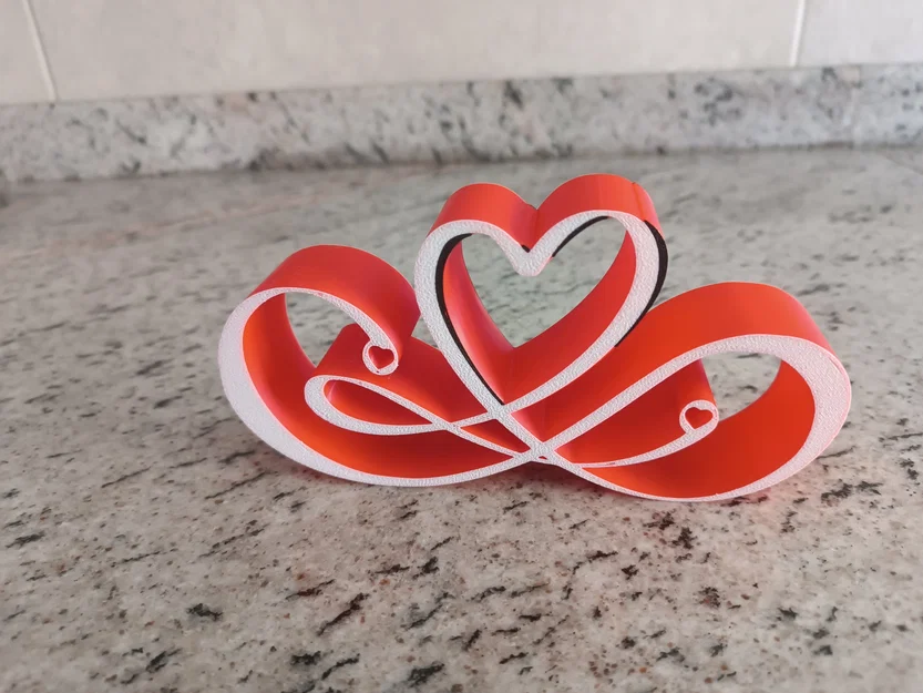 Mô hình trang trí trái tim nghệ thuật (heart decor) in 3D - Image 1