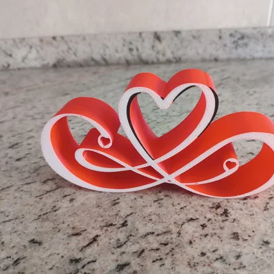 Mô hình trang trí trái tim nghệ thuật (heart decor) in 3D