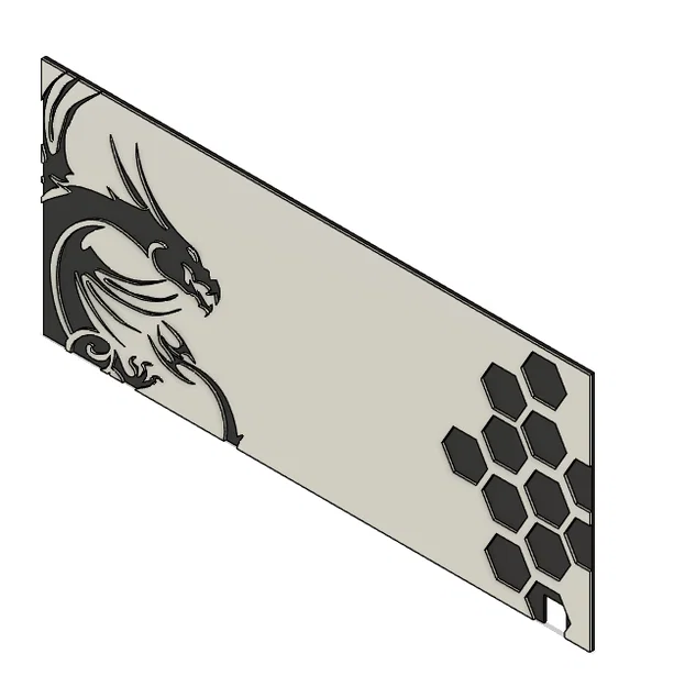 Backplate 3D cho card màn hình RX 580 Armour OC - Tăng vẻ đẹp cho VGA - Image 1