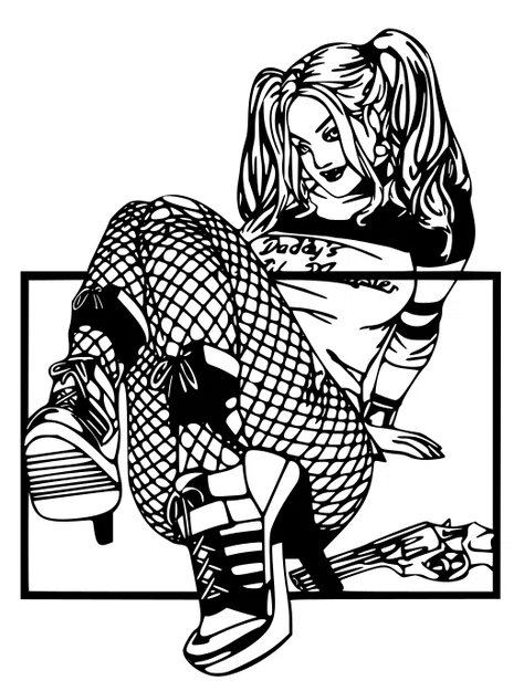 Mô hình tranh treo tường 3D Harley Quinn ấn tượng - Image 1