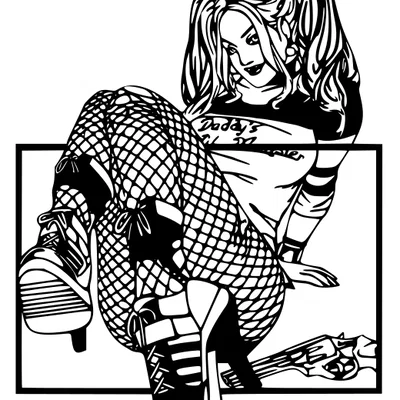 Mô hình tranh treo tường 3D Harley Quinn ấn tượng