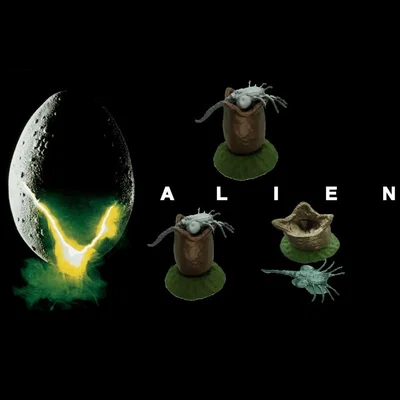 Mô hình 3D Alien Egg và Facehugger Xenomorph chi tiết cực đẹp