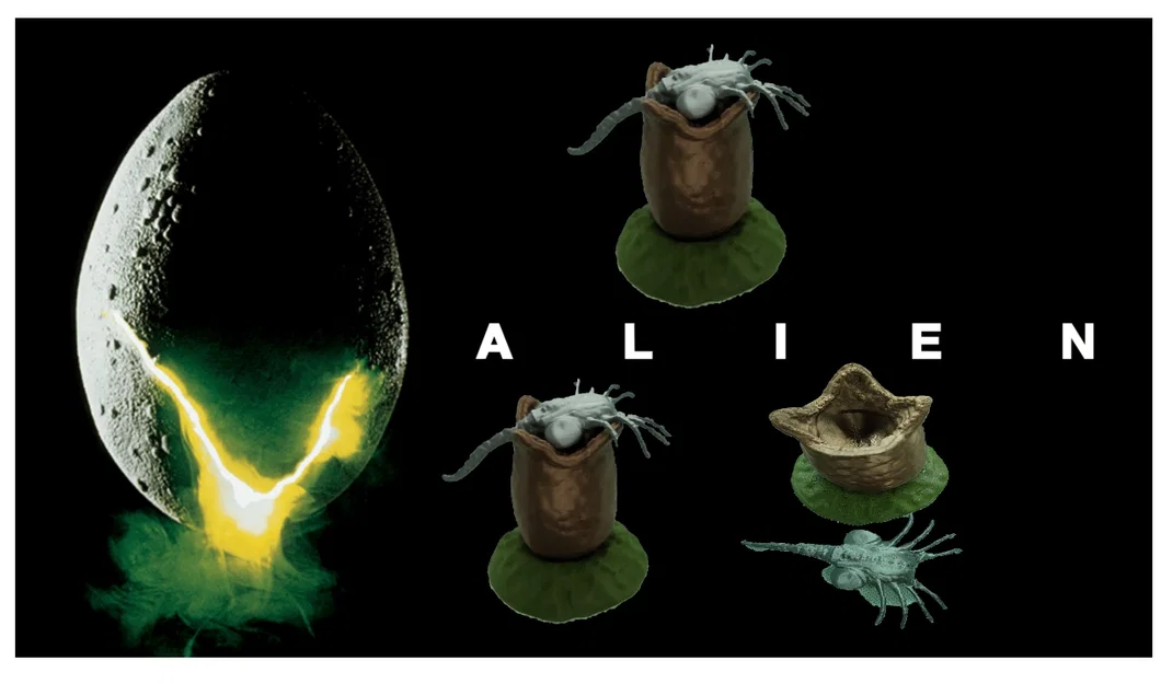 Mô hình 3D Alien Egg và Facehugger Xenomorph chi tiết cực đẹp - Image 3