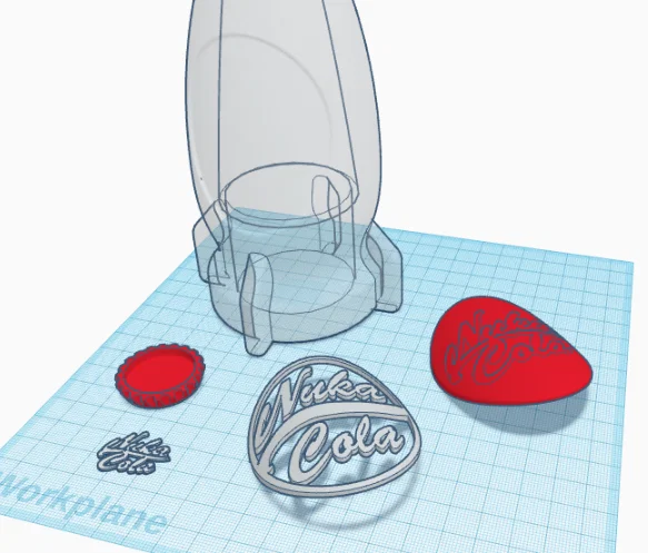 Mô hình 3D chai Nuka Cola Fallout - Thiết kế module đẹp mắt - Image 1