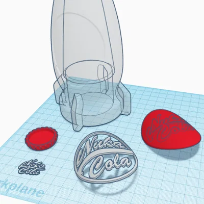 Mô hình 3D chai Nuka Cola Fallout - Thiết kế module đẹp mắt