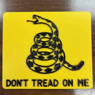 Mô hình 3D Gadsden Flag Don't Tread On Me - Trang trí tinh tế