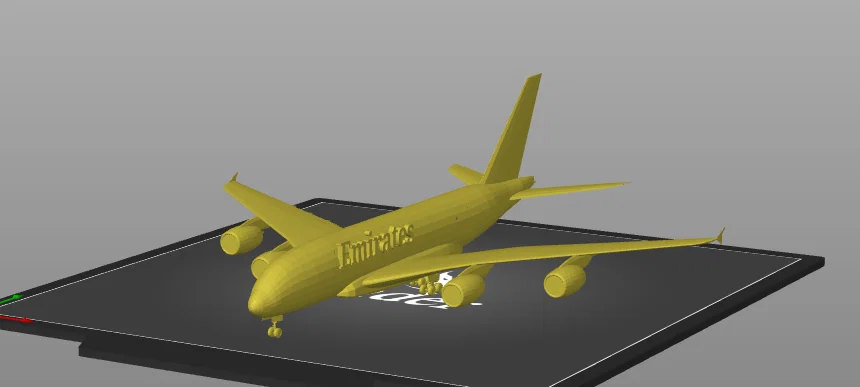 Mô hình 3D máy bay Airbus A380-800 Emirates chi tiết để in 3D - Image 1