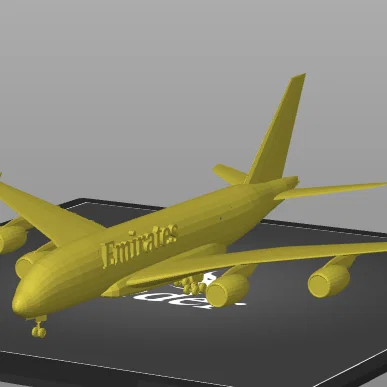 Mô hình 3D máy bay Airbus A380-800 Emirates chi tiết để in 3D