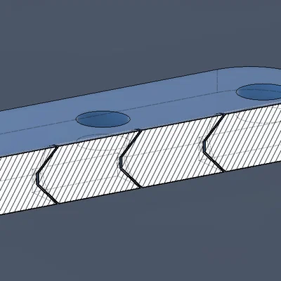 Bản lề đơn giản Print-in-Place (không cần supports, in liền khối)