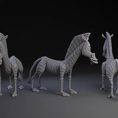Mô hình 3D Marty chú ngựa vằn Madagascar cực chất để in 3D