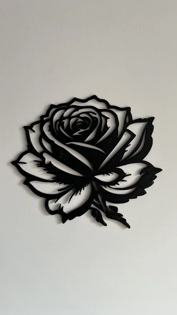 Rose Wall Art #1: Mẫu tranh treo tường hoa hồng nghệ thuật in 3D đẹp - Image 1