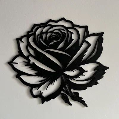 Rose Wall Art #1: Mẫu tranh treo tường hoa hồng nghệ thuật in 3D đẹp