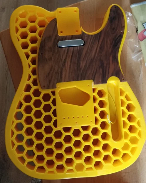 Guitar Telecaster lỗ lục giác (in 3D, 5 phần) - Image 3