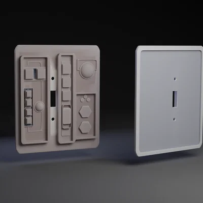 Ốp công tắc điện phong cách Star Wars Data Panel trang trí