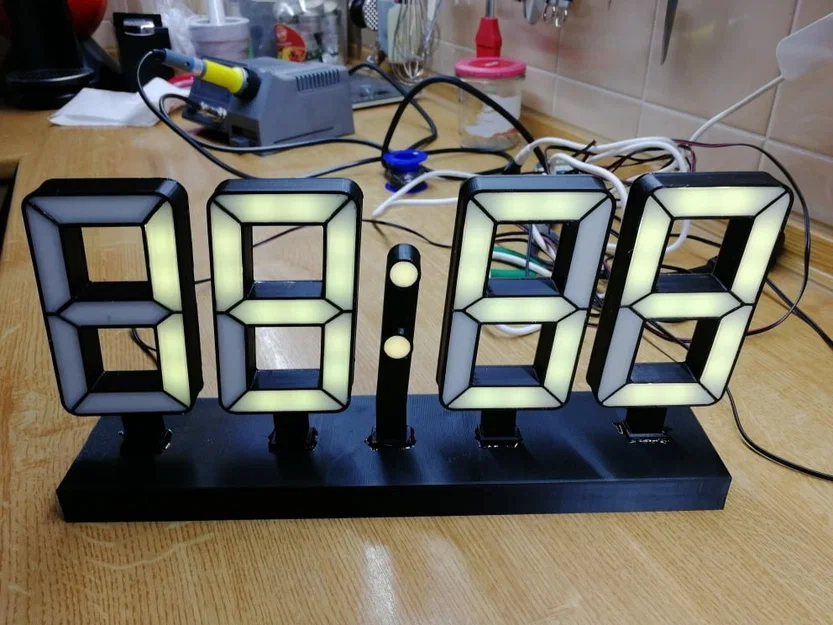 Đồng hồ LED 7 đoạn (ESP8266 + WS2812b) thông minh - Image 2