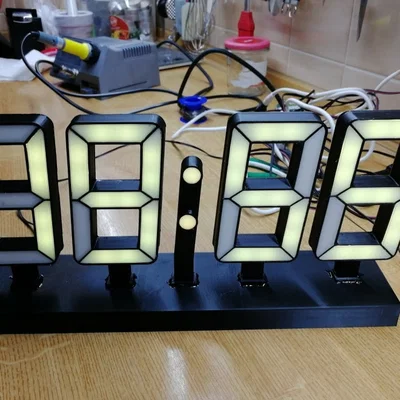 Đồng hồ LED 7 đoạn (ESP8266 + WS2812b) thông minh
