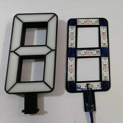 Đồng hồ LED 7 đoạn (ESP8266 + WS2812b) thông minh