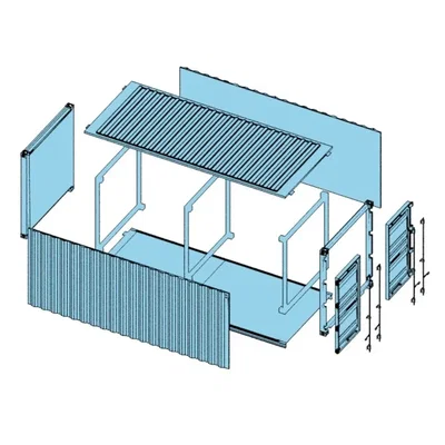 Mô hình Container 20ft tỉ lệ 1/24 - File in 3D lắp ghép chi tiết