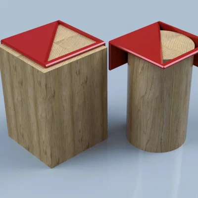 Dụng cụ tự động tìm tâm phôi gỗ hình vuông và hình tròn (Center Finder)