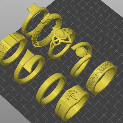 Bộ sưu tập 9 mẫu nhẫn thời trang tự in 3D độc đáo