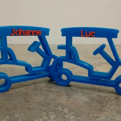 Móc khóa xe golf tùy biến (Customizable Golf Cart Keychain)