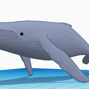 Mô hình chú cá voi (Whale) 3D in tại nhà cực xinh xắn