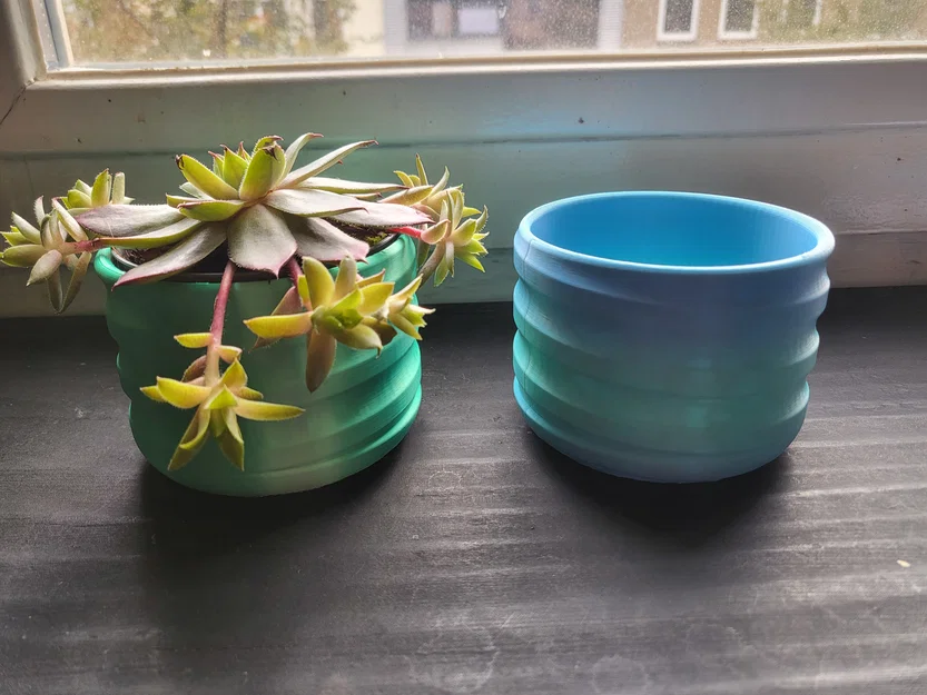 Chậu cây (Plant pot) chống thấm kiểu ren xoắn - Image 1