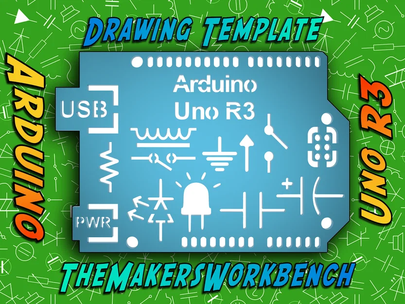 TMWB Arduino Uno R3 Drawing Template - STL và DXF - Image 1
