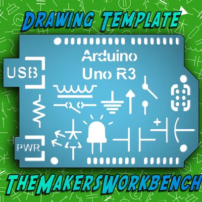TMWB Arduino Uno R3 Drawing Template - STL và DXF