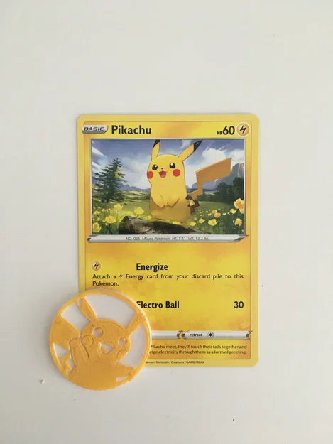 Mô hình đồng xu Pikachu (Pokémon Coin) in 3D dễ thương - Image 1