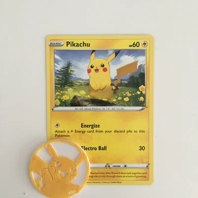 Mô hình đồng xu Pikachu (Pokémon Coin) in 3D dễ thương