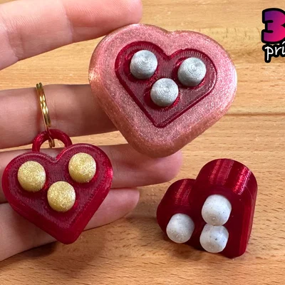 Heart Pop Fidget (Thiết kế đa vật liệu)